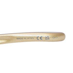 Very Good Condition BOTTEGA VENETA Bottega Veneta Oval Lens Sunglasses BV1210S Gold Used 4a001348