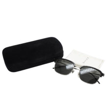 画像をギャラリービューアに読み込む, GUCCI グッチ Sunglasses サングラス アイウェア シルバーテンプル 56◻︎18-150 ブラック 美品 中古 4a001351