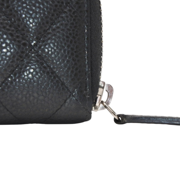 CHANEL シャネル クラシック ジップコインパース 小銭入れ AP0216 20番台 ココマーク キャビアスキン ブラック 美品 中古 4a001199