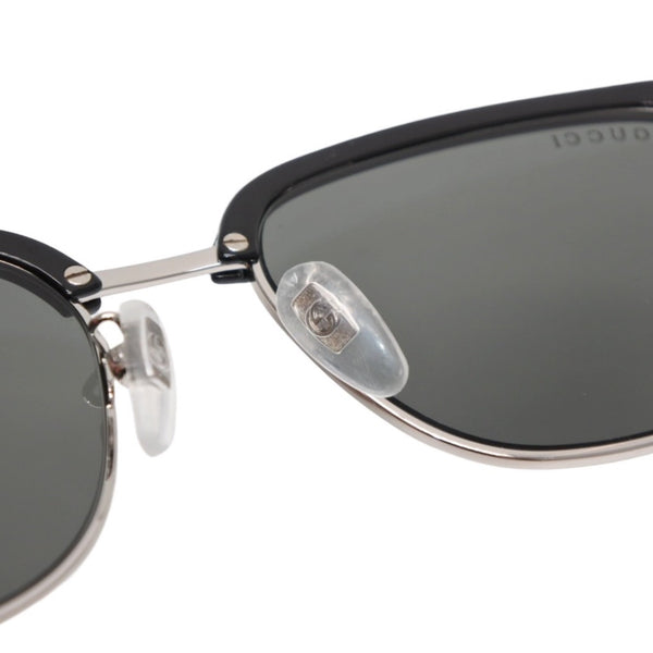 GUCCI グッチ Sunglasses サングラス アイウェア シルバーテンプル 56◻︎18-150 ブラック 美品 中古 4a001351