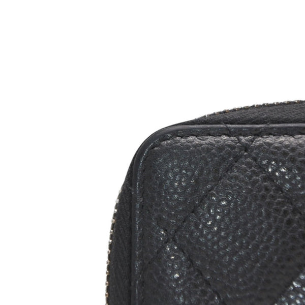 CHANEL シャネル クラシック ジップコインパース 小銭入れ AP0216 20番台 ココマーク キャビアスキン ブラック 美品 中古 4a001199