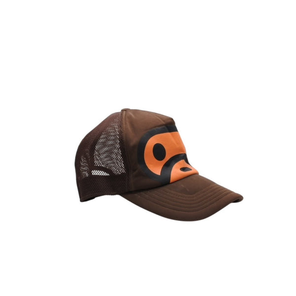 A BATHING APE MILO FACE MESH CAP BROWN Good Condition Used 4a001289
