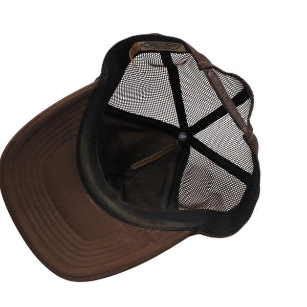 A BATHING APE MILO FACE MESH CAP BROWN Good Condition Used 4a001289