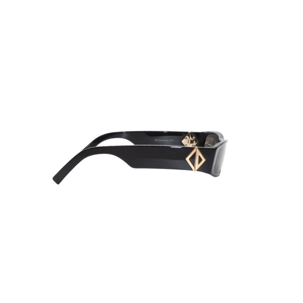 極美品 Christian Dior クリスチャンディオール h CDダイヤモンド サングラス アイウェア 10A0 サイズ56□15 140 ブラック 中古 4a001201