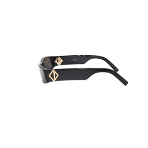 極美品 Christian Dior クリスチャンディオール h CDダイヤモンド サングラス アイウェア 10A0 サイズ56□15 140 ブラック 中古 4a001201