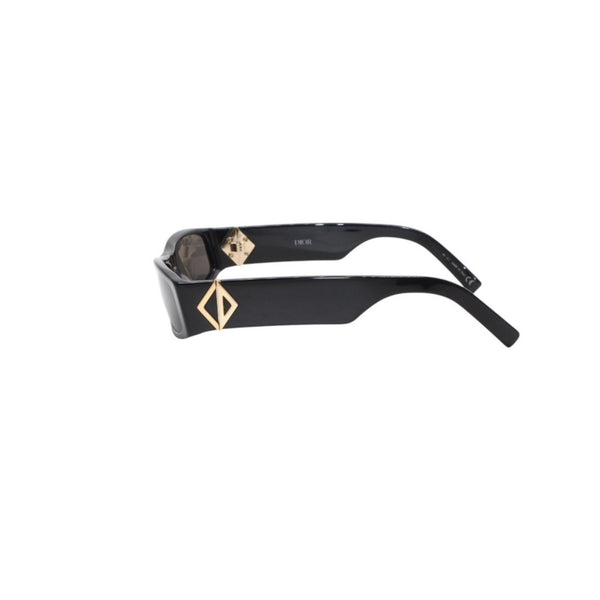 極美品 Christian Dior クリスチャンディオール h CDダイヤモンド サングラス アイウェア 10A0 サイズ56□15 140 ブラック 中古 4a001201