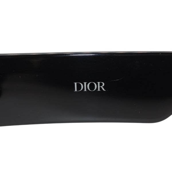 極美品 Christian Dior クリスチャンディオール h CDダイヤモンド サングラス アイウェア 10A0 サイズ56□15 140 ブラック 中古 4a001201