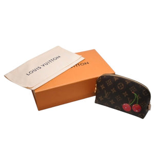 New and unused LOUIS VUITTON Pochette Cosmetic PM Pouch M13766 Monogram Cherry Takashi Murakami Gold hardware Used 4a001204