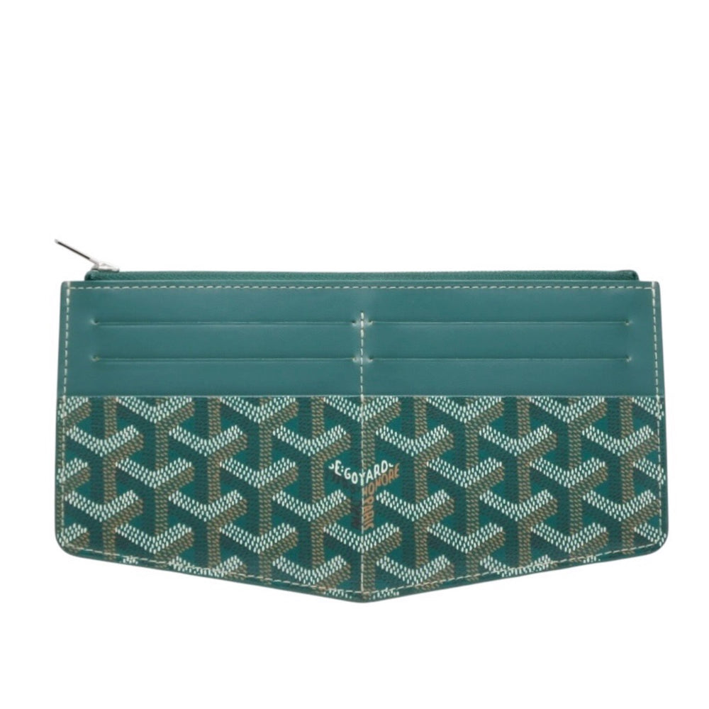 極美品 GOYARD ゴヤール Insert Louise インサートルイーズ 長財布 INSLOUMMLTY09CL09P PVC レザー グリーン 中古 4a001207