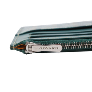 Very good condition GOYARD Insert Louise long wallet INSLOUMMLTY09CL09P PVC leather green used 4a001207