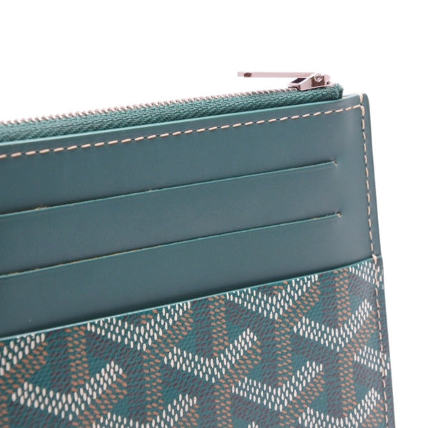 Very good condition GOYARD Insert Louise long wallet INSLOUMMLTY09CL09P PVC leather green used 4a001207