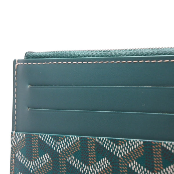 Very good condition GOYARD Insert Louise long wallet INSLOUMMLTY09CL09P PVC leather green used 4a001207