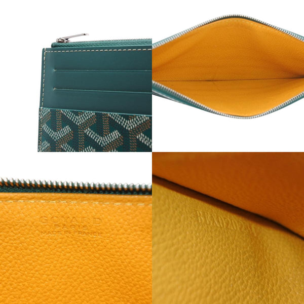 Very good condition GOYARD Insert Louise long wallet INSLOUMMLTY09CL09P PVC leather green used 4a001207