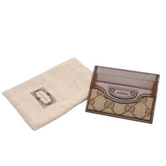 New and unused GUCCI GUCCI × BALENCIAGA Balenciaga Card Case Card Holder 681709 GG Canvas Brown Demna Used 4a001211