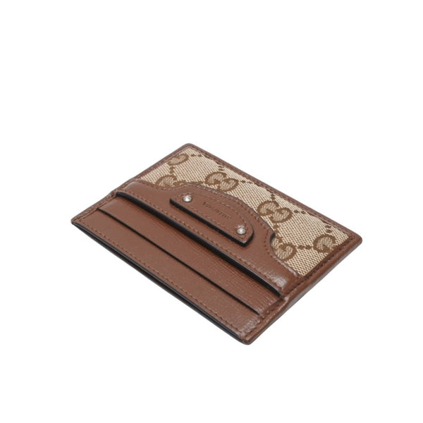New and unused GUCCI GUCCI × BALENCIAGA Balenciaga Card Case Card Holder 681709 GG Canvas Brown Demna Used 4a001211