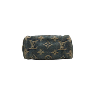 LOUIS VUITTON Monogram Denim Mini Truth Speedy PM M95082 Strap Blue Good Condition Used 4a001205