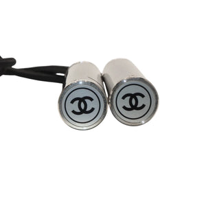 Very Good Condition CHANEL Jumping Rope Skipping Rope Carbon Coco Mark Black Vintage Chanel Used 4a000608