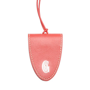 Very Good Condition GOYARD PARIS Goyard CHN 020188 Bag Charm Bag Clip Chevroche Calfskin Leather Red Used 4a001304