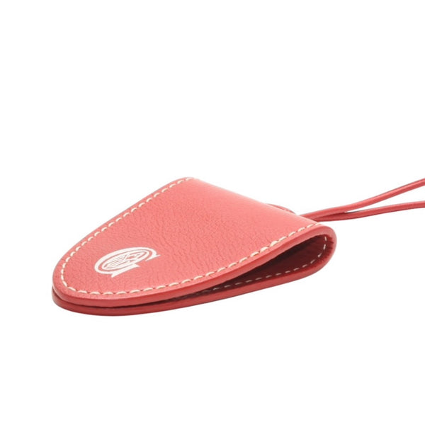 Very Good Condition GOYARD PARIS Goyard CHN 020188 Bag Charm Bag Clip Chevroche Calfskin Leather Red Used 4a001304