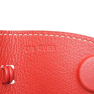 Very Good Condition GOYARD PARIS Goyard CHN 020188 Bag Charm Bag Clip Chevroche Calfskin Leather Red Used 4a001304