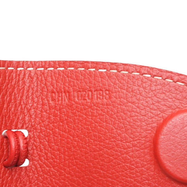 Very Good Condition GOYARD PARIS Goyard CHN 020188 Bag Charm Bag Clip Chevroche Calfskin Leather Red Used 4a001304