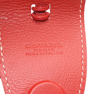 Very Good Condition GOYARD PARIS Goyard CHN 020188 Bag Charm Bag Clip Chevroche Calfskin Leather Red Used 4a001304