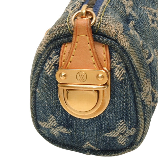 LOUIS VUITTON Monogram Denim Mini Truth Speedy PM M95082 Strap Blue Good Condition Used 4a001205