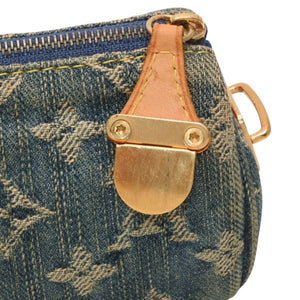 LOUIS VUITTON Monogram Denim Mini Truth Speedy PM M95082 Strap Blue Good Condition Used 4a001205