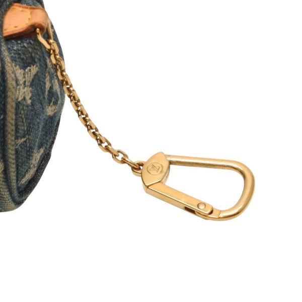 LOUIS VUITTON Monogram Denim Mini Truth Speedy PM M95082 Strap Blue Good Condition Used 4a001205