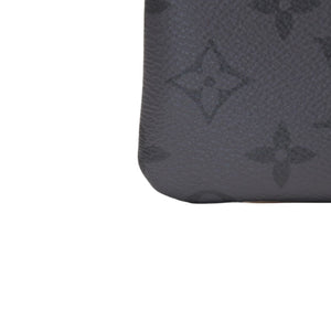 New Unused LOUIS VUITTON Pochette Cle Coin Case Coin Purse M80905 Monogram Eclipse Black Used 4a001214