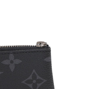 New Unused LOUIS VUITTON Pochette Cle Coin Case Coin Purse M80905 Monogram Eclipse Black Used 4a001214