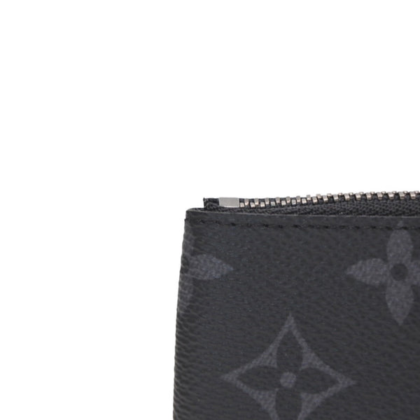 New Unused LOUIS VUITTON Pochette Cle Coin Case Coin Purse M80905 Monogram Eclipse Black Used 4a001214
