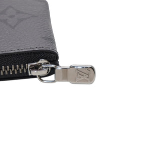 New Unused LOUIS VUITTON Pochette Cle Coin Case Coin Purse M80905 Monogram Eclipse Black Used 4a001214