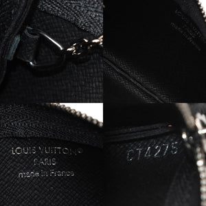 New Unused LOUIS VUITTON Pochette Cle Coin Case Coin Purse M80905 Monogram Eclipse Black Used 4a001214