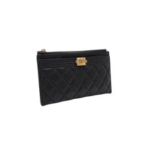 画像をギャラリービューアに読み込む, CHANEL シャネル BOY CHANEL ボーイシャネル 長財布 A81254 26番台 ココマーク キャビアスキン ブラック 美品 中古 4a000832