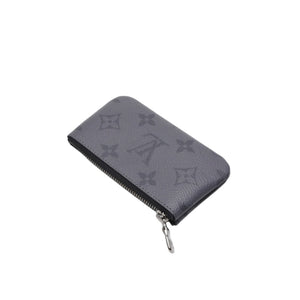 New Unused LOUIS VUITTON Pochette Cle Coin Case Coin Purse M80905 Monogram Eclipse Black Used 4a001214
