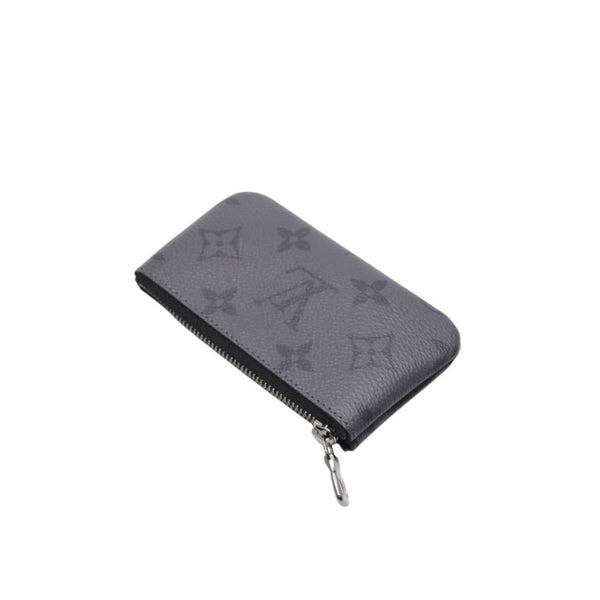 New Unused LOUIS VUITTON Pochette Cle Coin Case Coin Purse M80905 Monogram Eclipse Black Used 4a001214