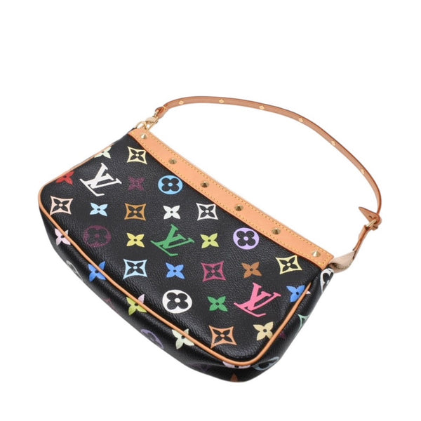 Like new LOUIS VUITTON Pochette Accessories Accessory Pouch M92648 Monogram Multicolor Black Used 4a001327