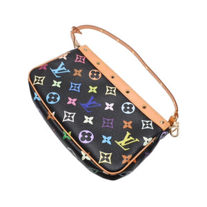 Like new LOUIS VUITTON Pochette Accessories Accessory Pouch M92648 Monogram Multicolor Black Used 4a001327