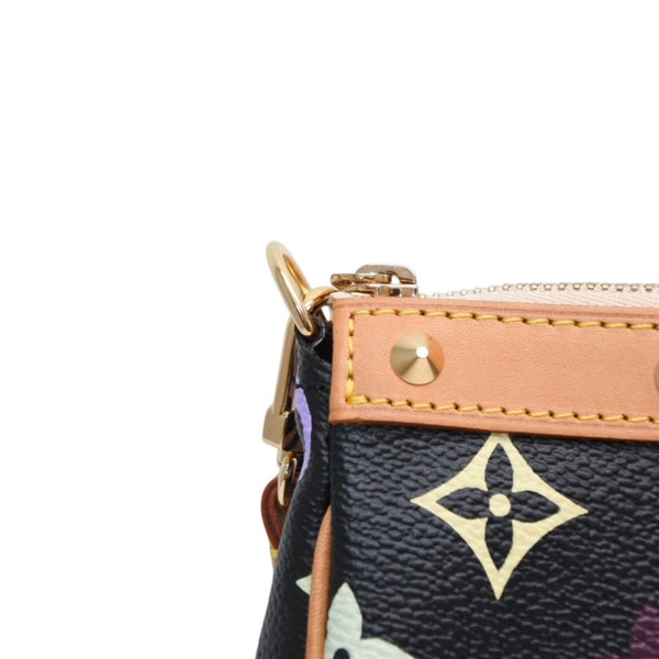 Like new LOUIS VUITTON Pochette Accessories Accessory Pouch M92648 Monogram Multicolor Black Used 4a001327