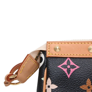 Like new LOUIS VUITTON Pochette Accessories Accessory Pouch M92648 Monogram Multicolor Black Used 4a001327