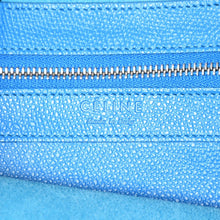 画像をギャラリービューアに読み込む, CELINE セリーヌ トートバッグ 2WAY BAG SMALL VERTICAL LEATHER ブルー カーキ 176163 美品 中古 4a000809