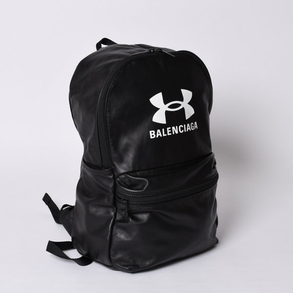 BALENCIAGA UNDER ARMOR Collaboration Rucksack 811748 2ABIM 1000 Black White Good Condition Used 4a001215