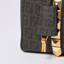 画像をギャラリービューアに読み込む, FENDI フェンディ ゴールド金具 PVC ハンドバッグ Hand Bag 8BL068 イタリア製 ズッキーノ柄 ミニボストンバッグ 美品 中古 4a000767