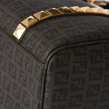 画像をギャラリービューアに読み込む, FENDI フェンディ ゴールド金具 PVC ハンドバッグ Hand Bag 8BL068 イタリア製 ズッキーノ柄 ミニボストンバッグ 美品 中古 4a000767