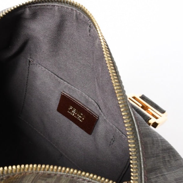 FENDI フェンディ ゴールド金具 PVC ハンドバッグ Hand Bag 8BL068 イタリア製 ズッキーノ柄 ミニボストンバッグ 美品 中古 4a000767