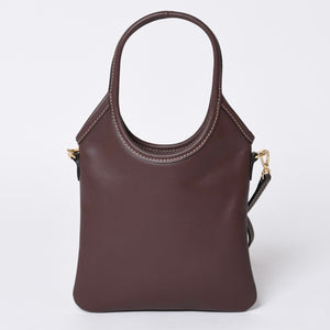 Like new MIU MIU IVY MINI 2WAY bag 5BA281 Calf leather Logo patch Brown Gold hardware Used 4a000385