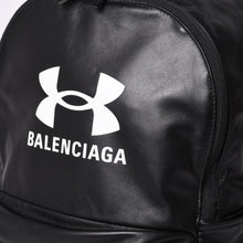 画像をギャラリービューアに読み込む, BALENCIAGA バレンシアガ UNDER ARMOUR アンダーアーマー コラボリュックサック 811748 2ABIM 1000 ブラック ホワイト 美品 中古 4a001215