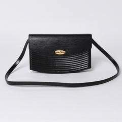 極美品 LOUIS VUITTON ルイヴィトン エピプレブール ショルダーバッグ M52562 エピレザー ブラック ゴールド金具 中古 4a000173