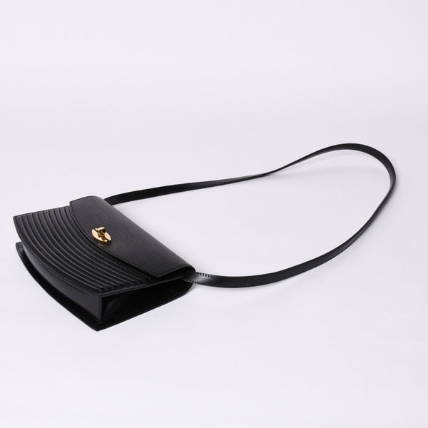 極美品 LOUIS VUITTON ルイヴィトン エピプレブール ショルダーバッグ M52562 エピレザー ブラック ゴールド金具 中古 4a000173